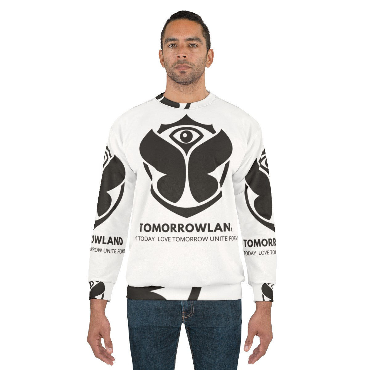 Tomorrowland Music Sweatshirt with EDM Festival and Rave Motifs - men