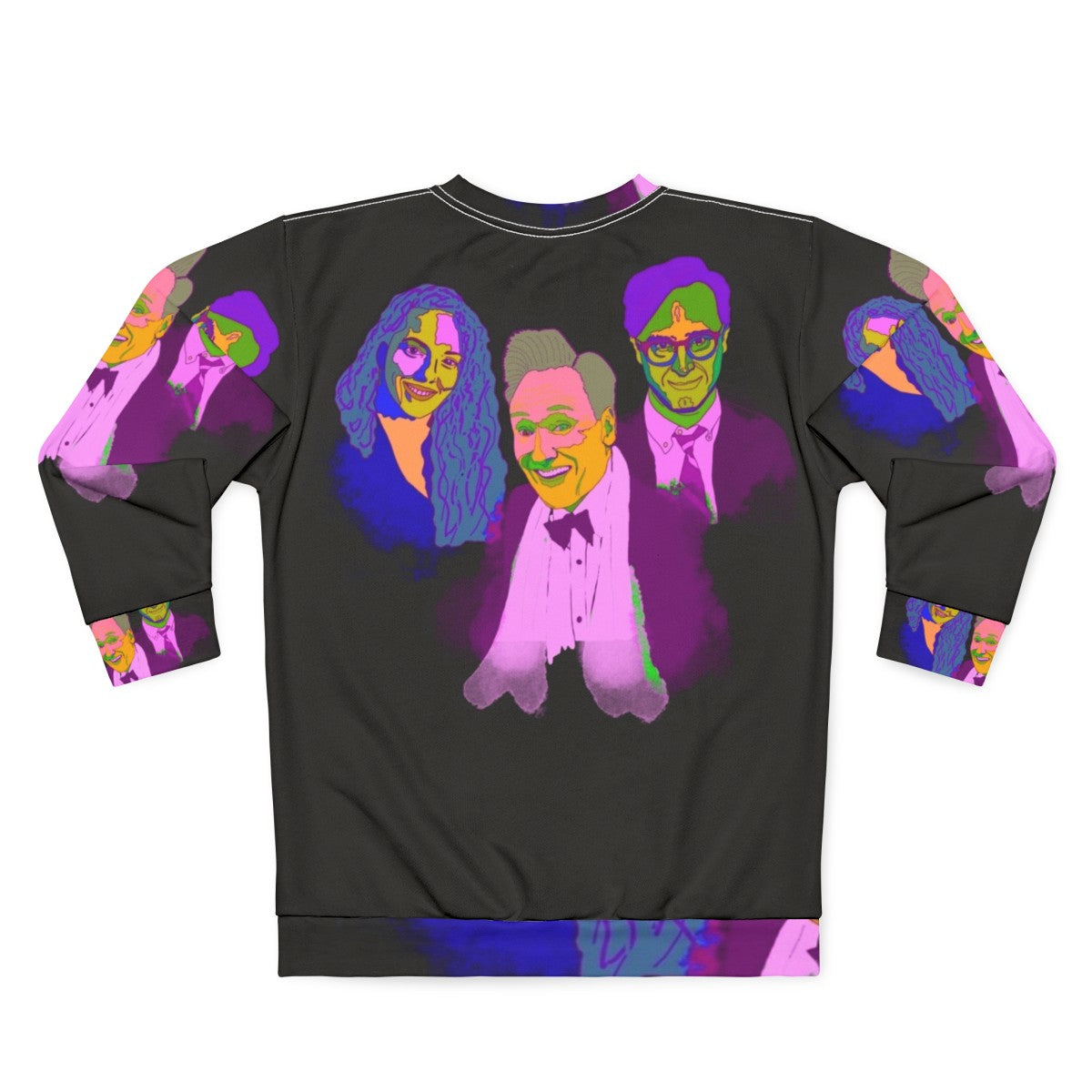 Bold and unique Conan O'Brien abstract art portrait sweatshirt - Back