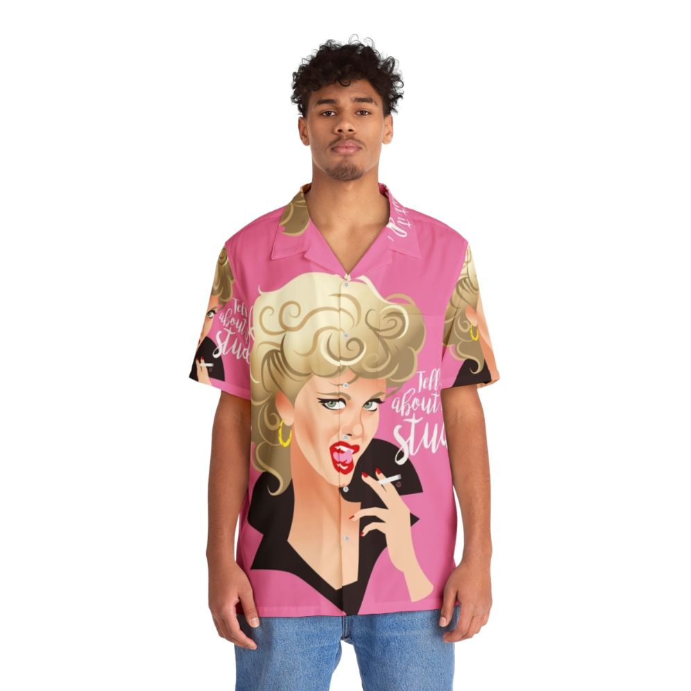 Retro Grease-Inspired Hawaiian Shirt - People Front