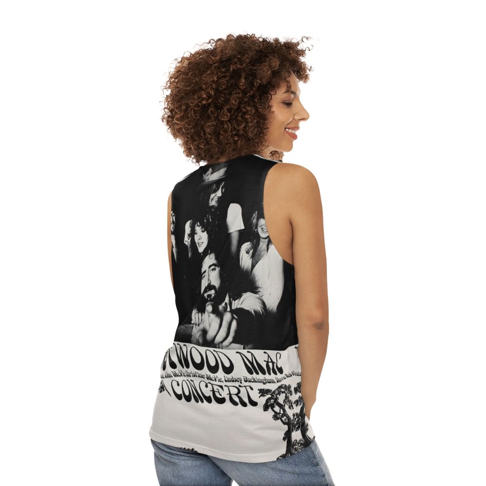 Retro 1970s concert unisex tank top - women back