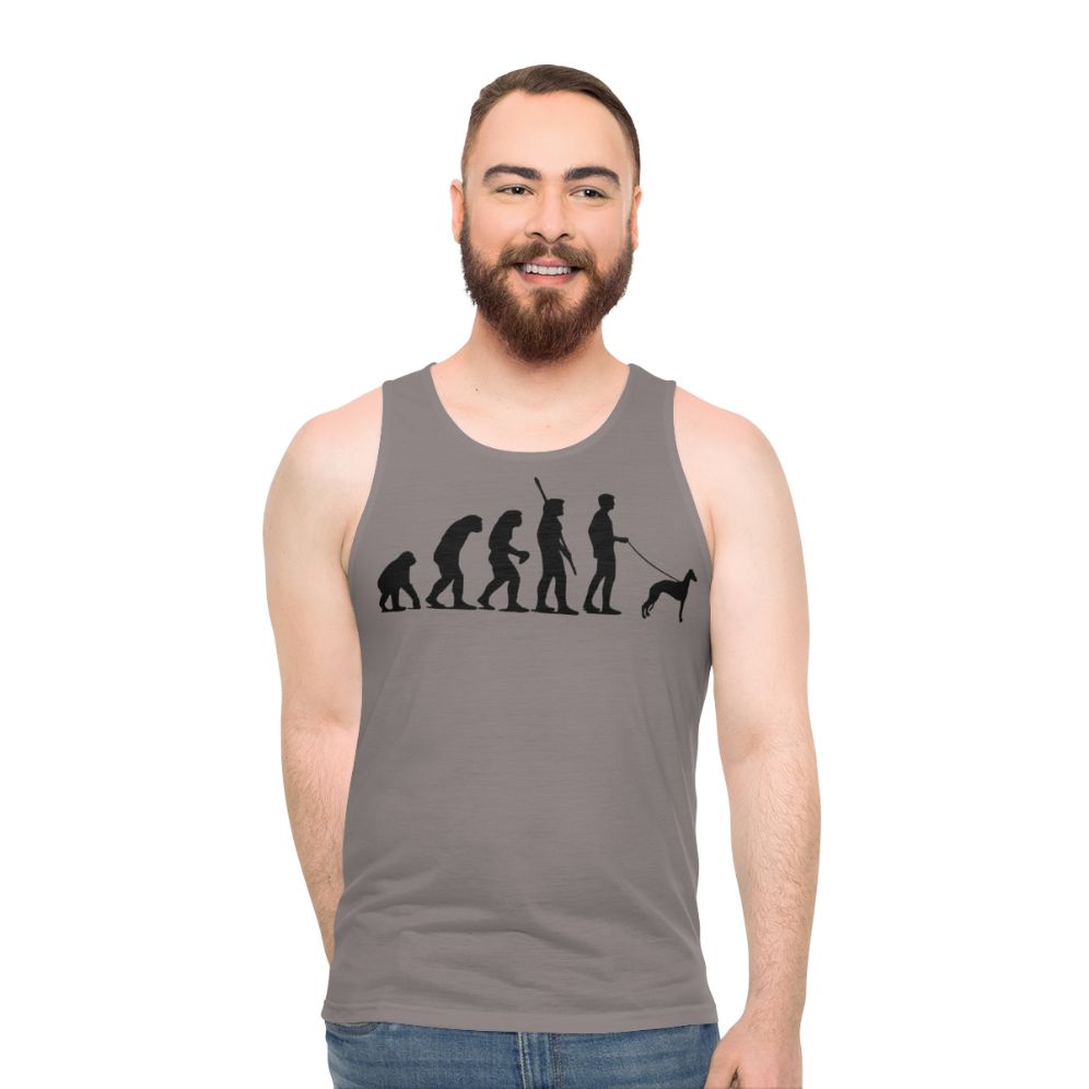 Unisex Tank Top Featuring Dog Breed Evolution Design - men