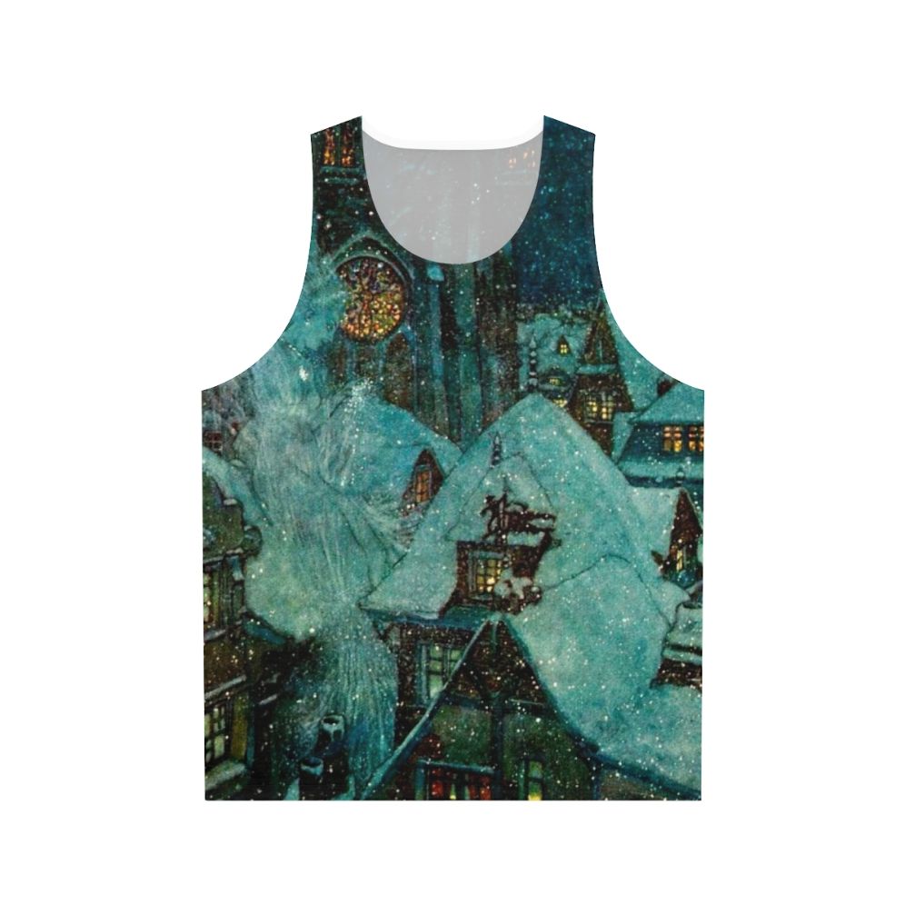 Elegant Winter Night Tank Top featuring Snow Queen Artwork by Edmund Dulac