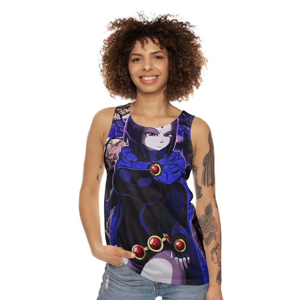 Raven from Teen Titans superhero unisex tank top - women