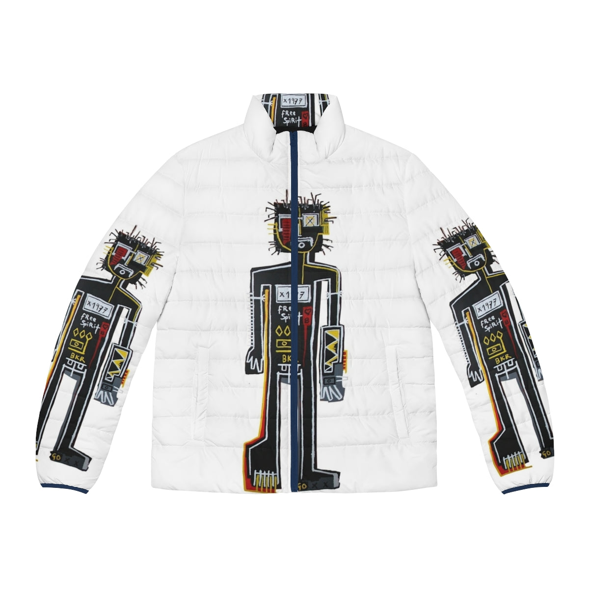 The Player Puffer Jacket, a puffer jacket inspired by abstract art and expressionism