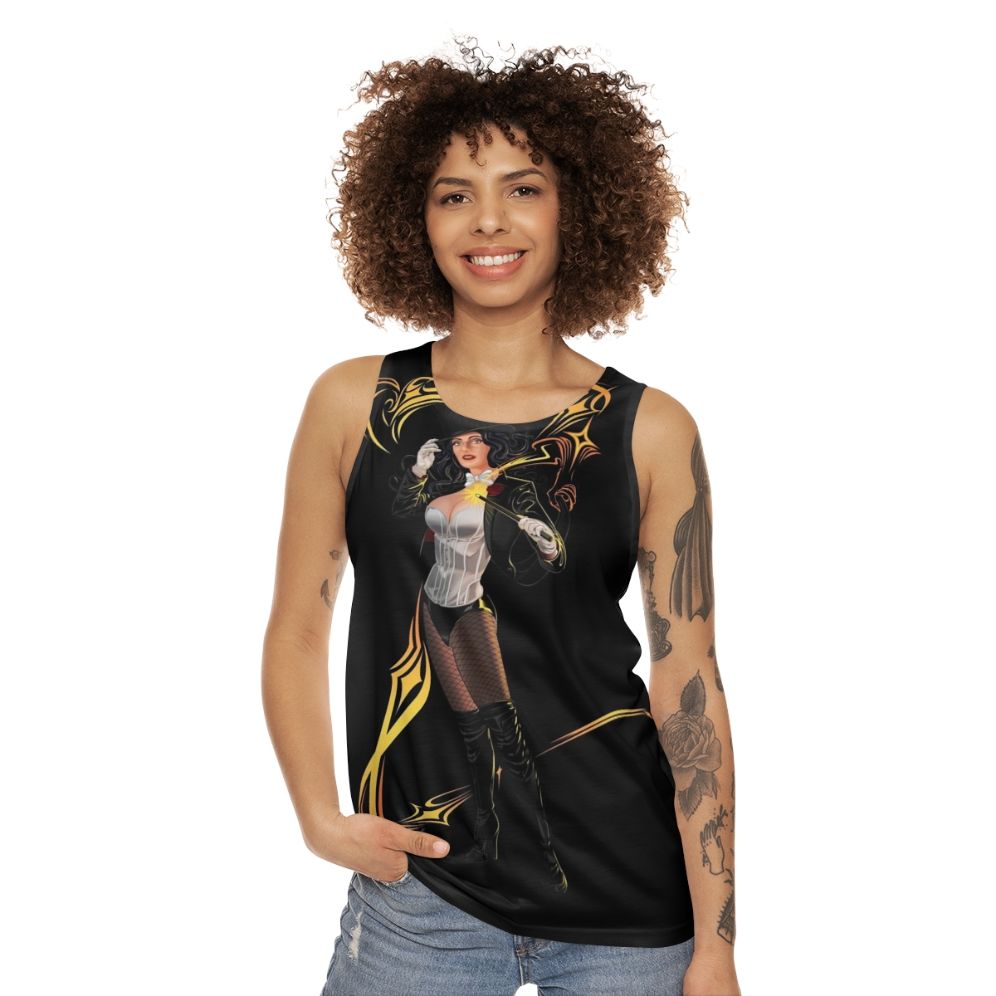 Zatanna Z Unisex Tank Top featuring DC Comics superhero character - women