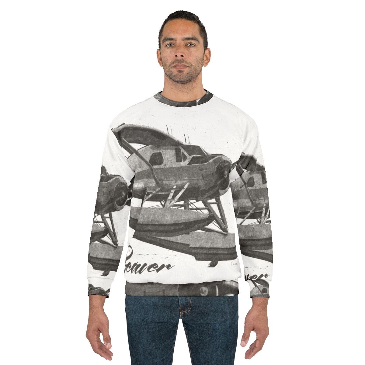 Dehavilland DHC 2 Beaver Floatplane Sketch Sweatshirt - men