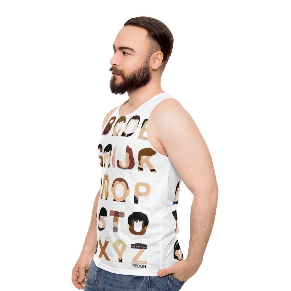 Star Trek Alphabet Unisex Tank Top - men side