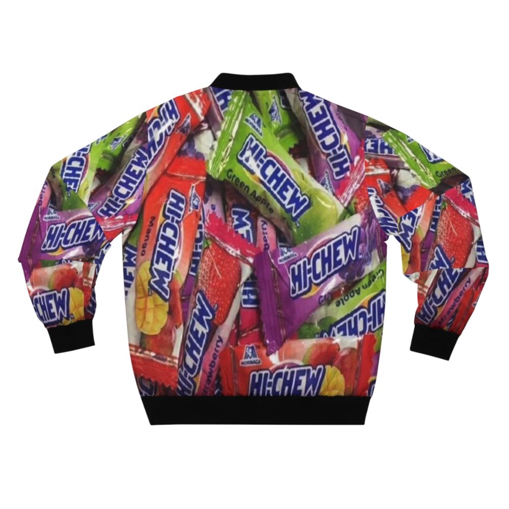 Colorful and flavorful Hi-Chew candy bomber jacket - Back