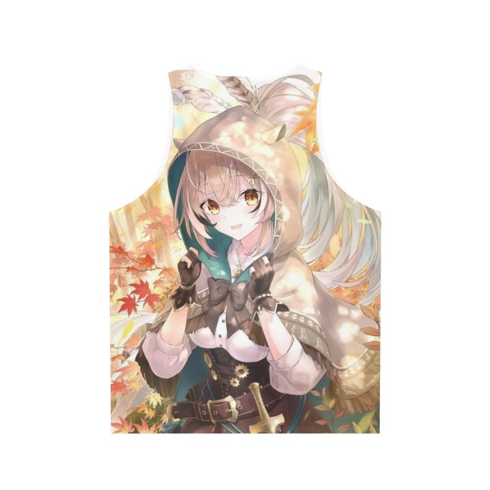 Anime Girl in Hoodie Unisex Tank Top - Back