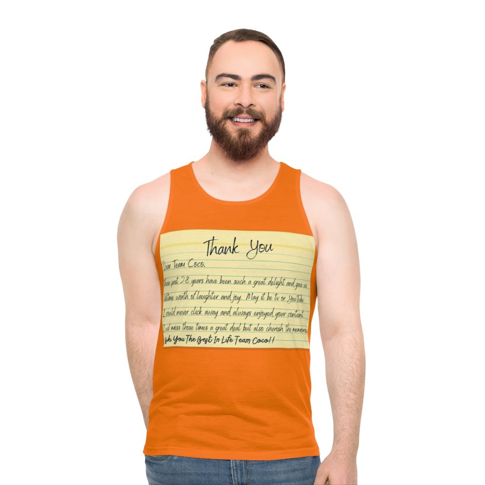 Conan O'Brien Team Coco Unisex Tank Top - men