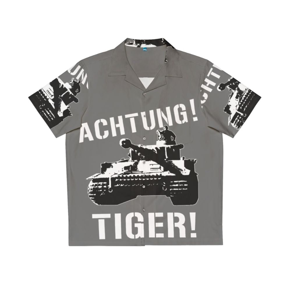 Achtung Tiger German Military-Inspired Hawaiian Shirt