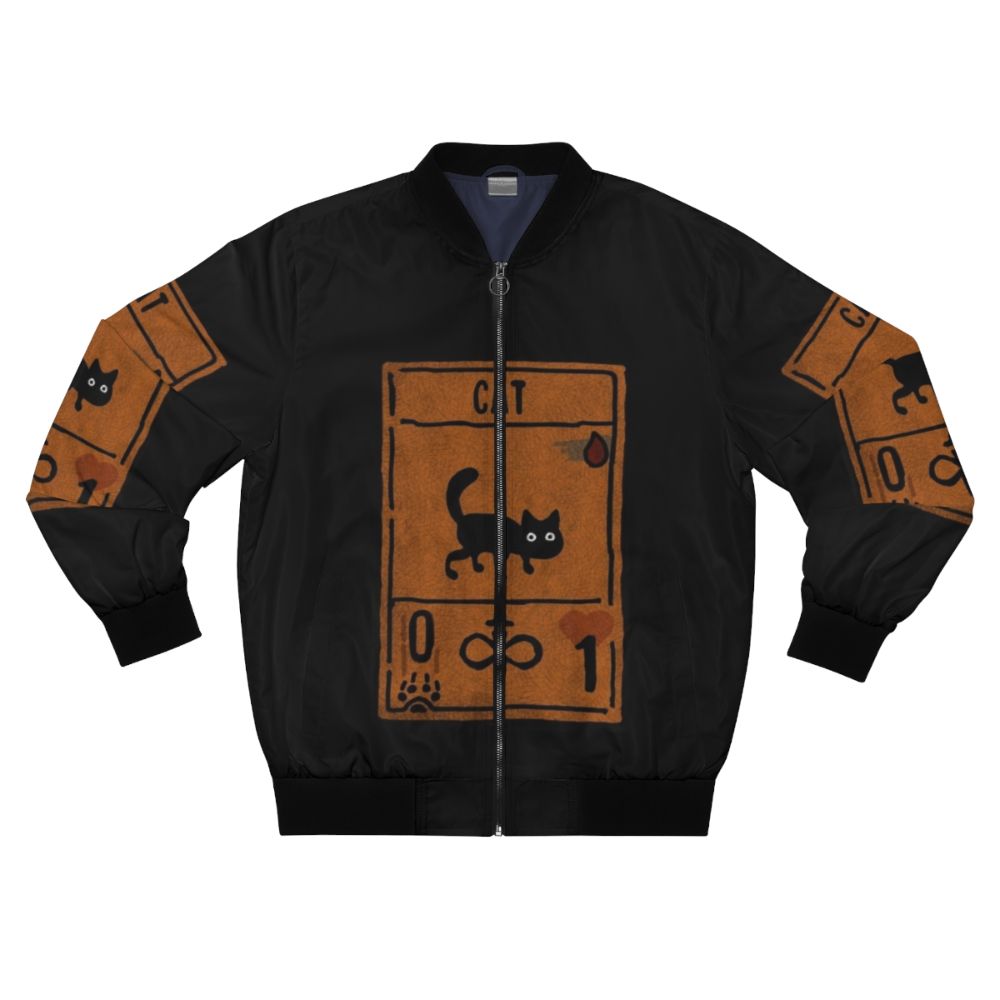 Inscryption bomber jacket featuring horror game elements like the stoat and Leshy