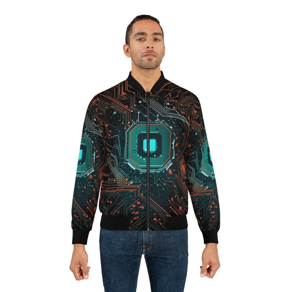 Motherboard Circuit Bomber Jacket - Technology and Electronics Inspired Apparel - Lifestyle