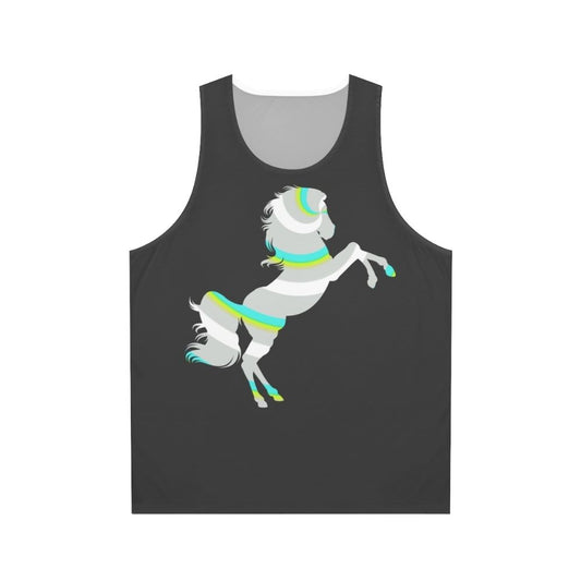 Legendary horse unisex tank top with colorful abstract animal art