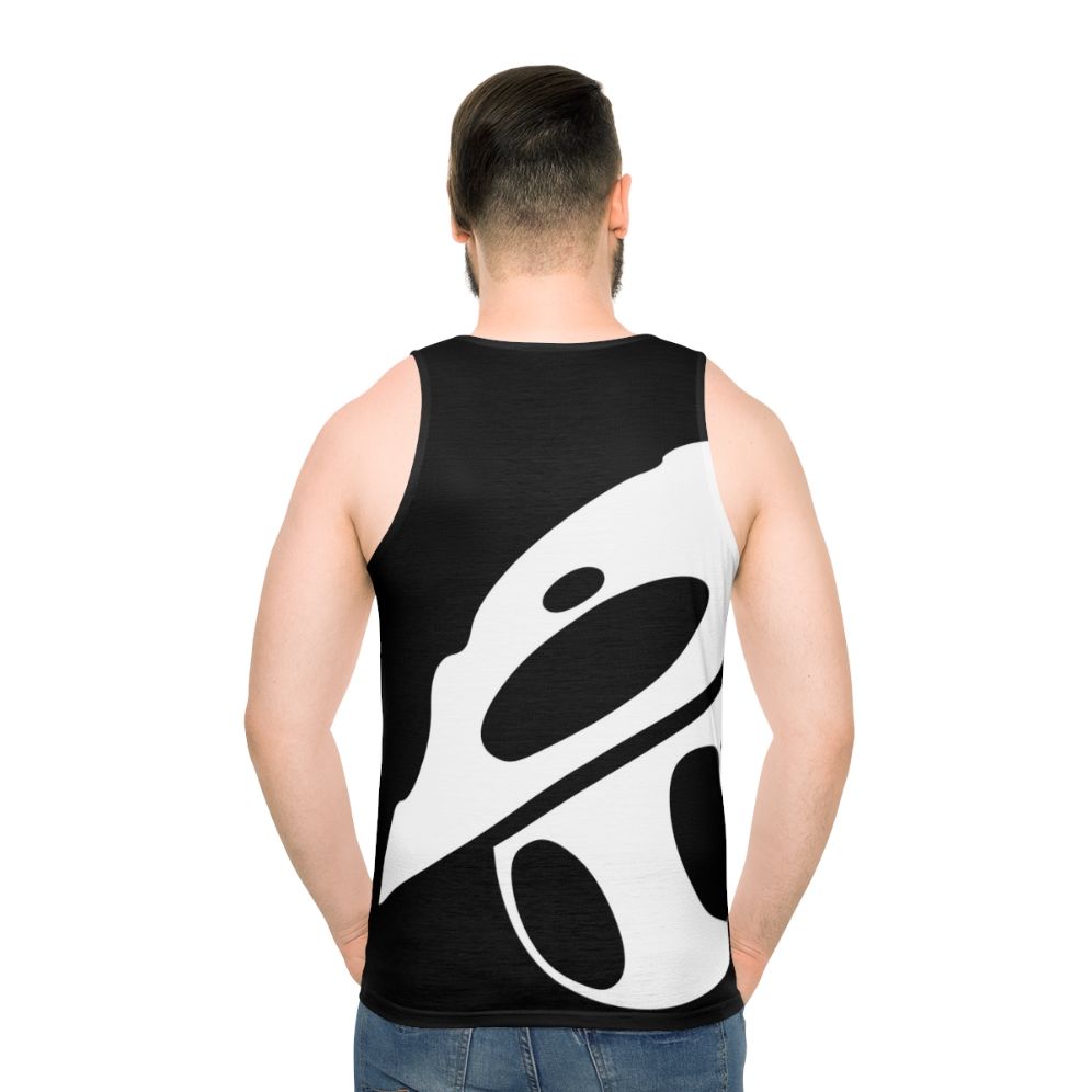 Hollow Knight Quirrel Mask Unisex Minimalist Tank Top - men back