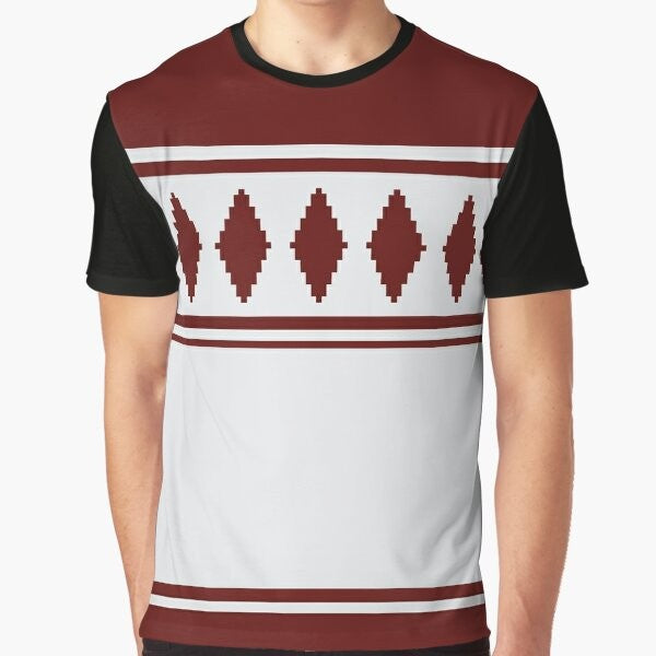 Traditional Jussipaita pattern graphic t-shirt from Finland