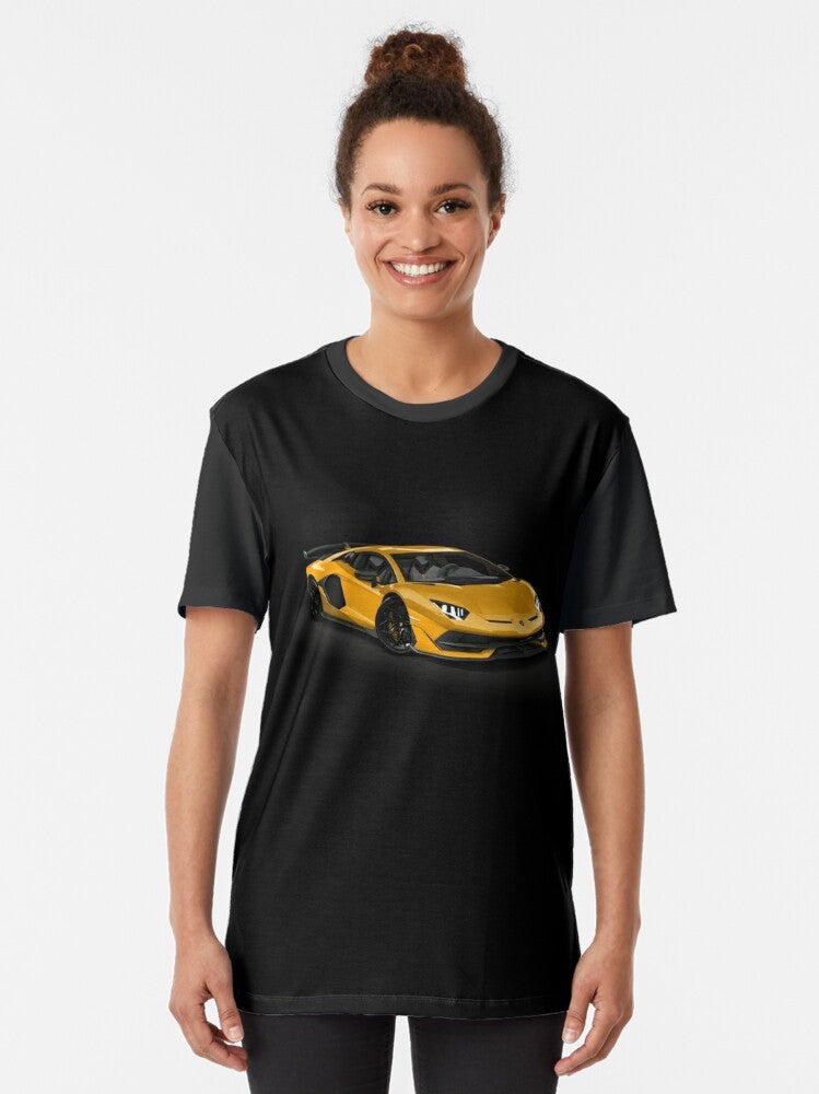 Lamborghini Aventador SVJ Supercar Graphic T-Shirt - Women