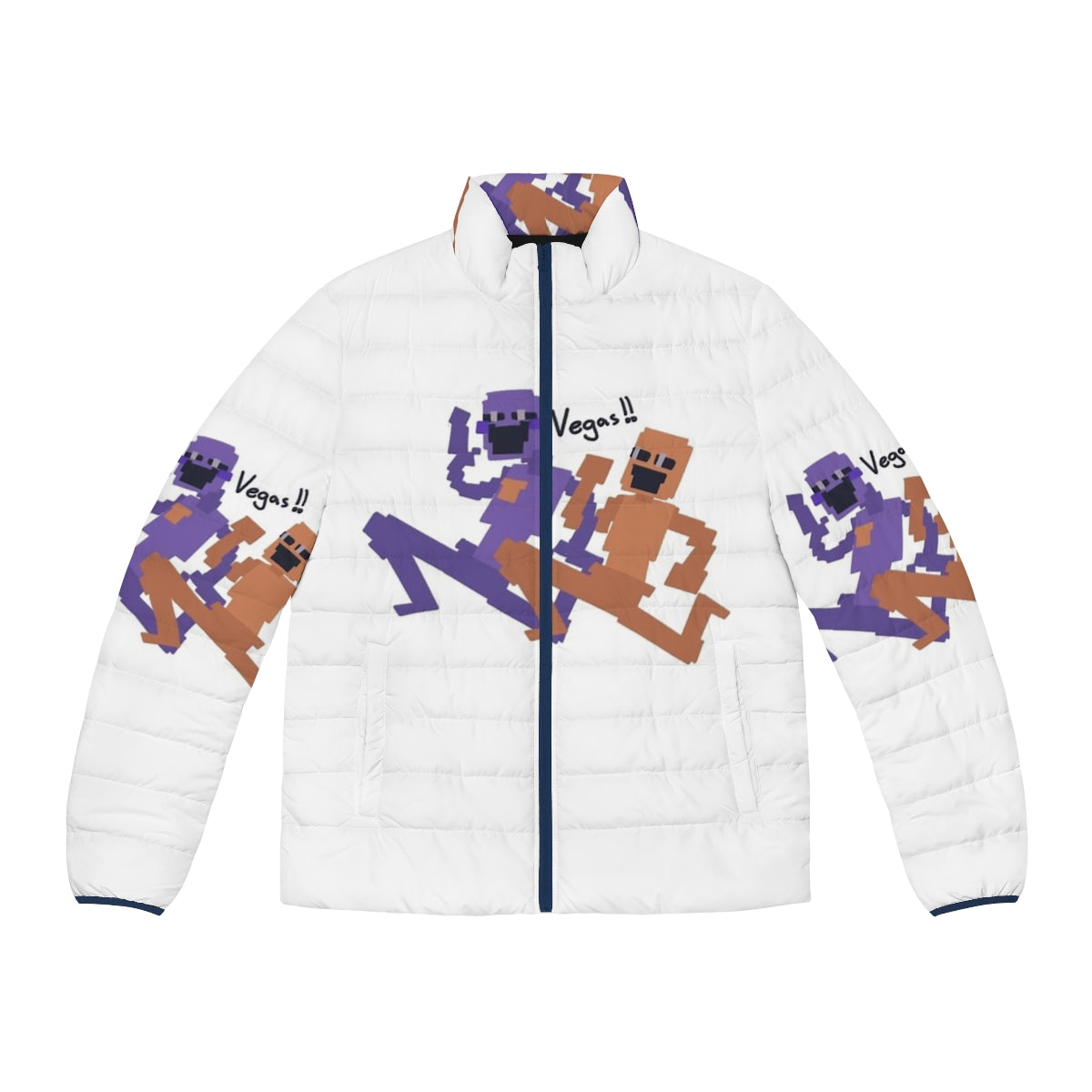 Dave Dsaf Puffer Jacket with Five Nights at Freddy's and Dayshift at Freddy's design