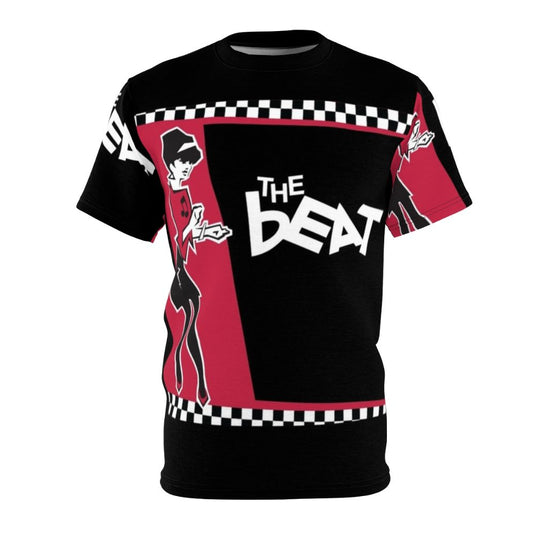 Retro beat ska music t-shirt featuring a graphic design of a vinyl record