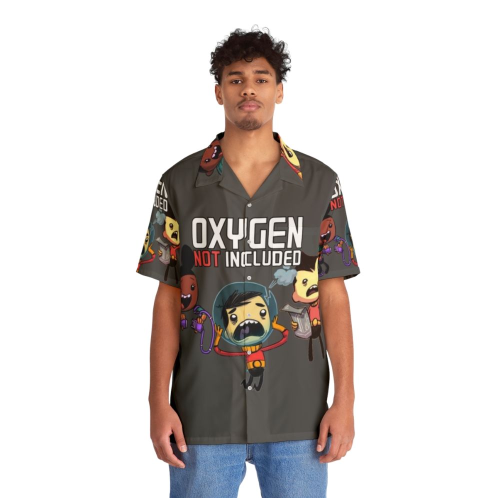 Oxygen Not Included Themed Hawaiian Shirt - People Front