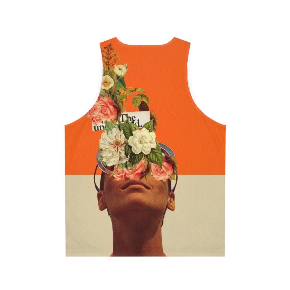 Unexpected vintage floral unisex tank top - Back