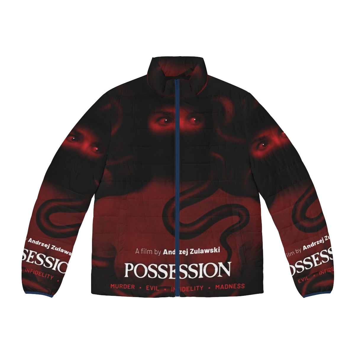 Possession 1981 horror movie cult classic puffer jacket with alternative poster art