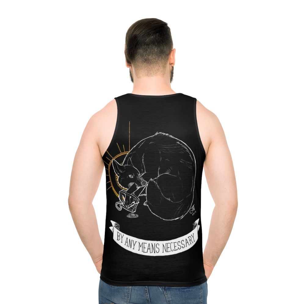 Unisex "Trash Blessings" punk rock-inspired tank top - men back