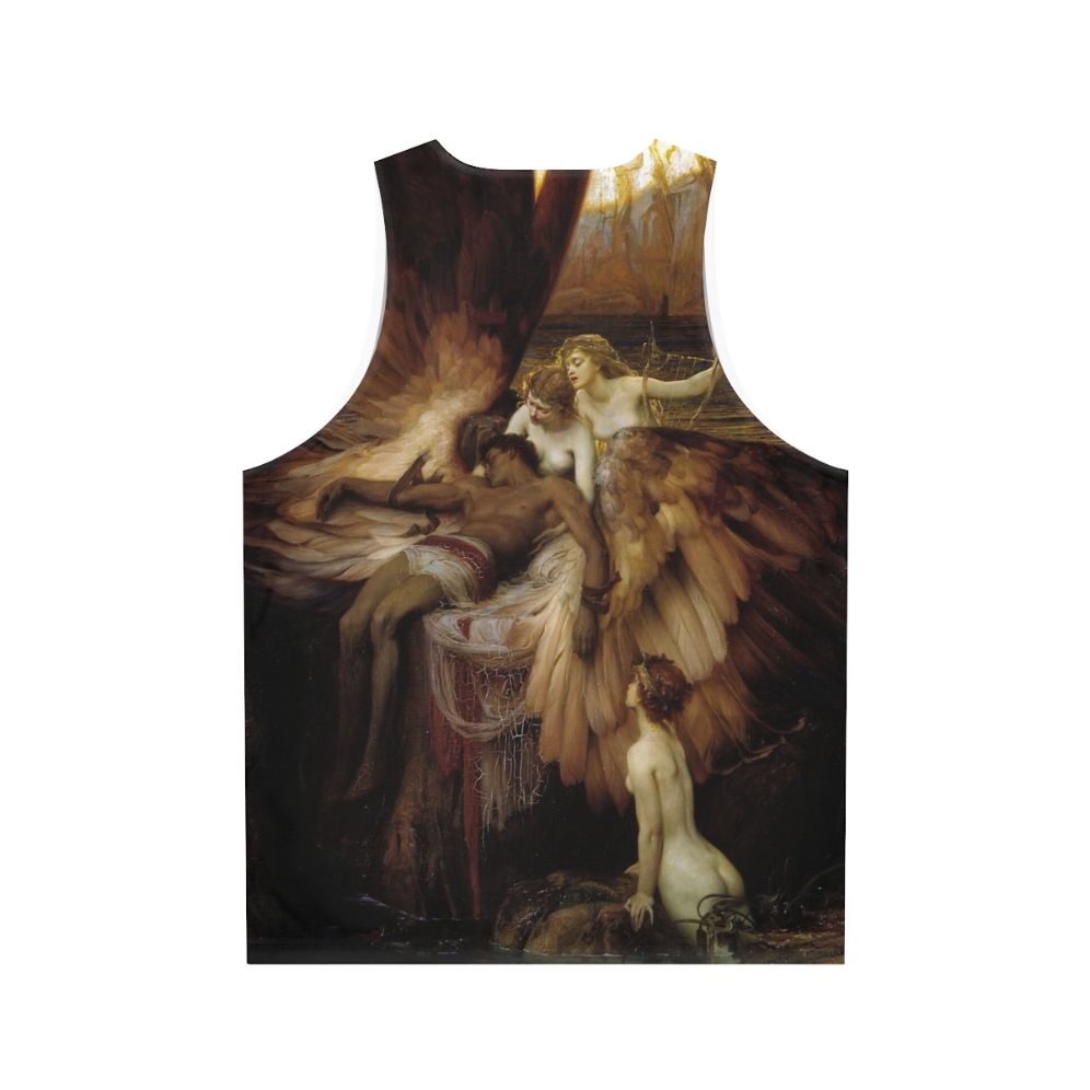 Unisex tank top featuring the Icarus myth painting by Herbert James Draper - Back