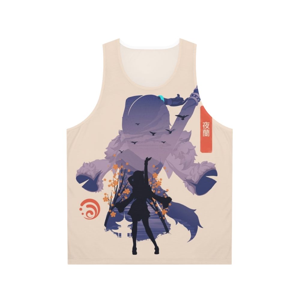 Umbrabilis Orchis unisex tank top with anime-inspired design