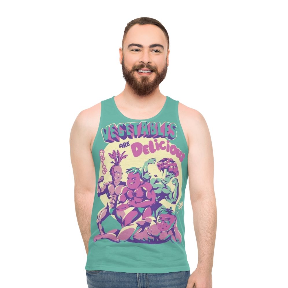 Vegetables Are Delicious Graphic Unisex Tank Top - men