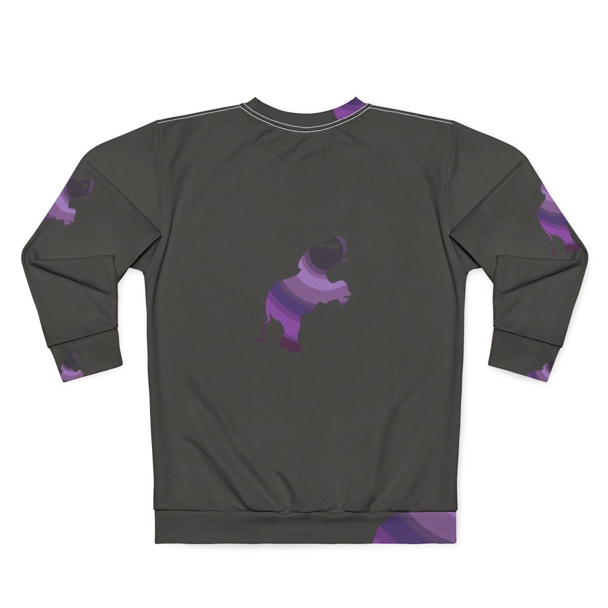 Colorful elephant legendary animals sweatshirt design - Back