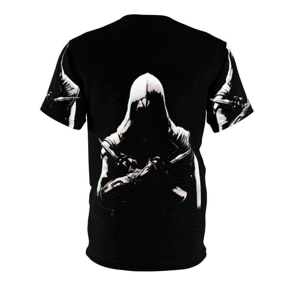 Assassins Creed inspired Ezio Auditore t-shirt design for video game fans and gamers - Back