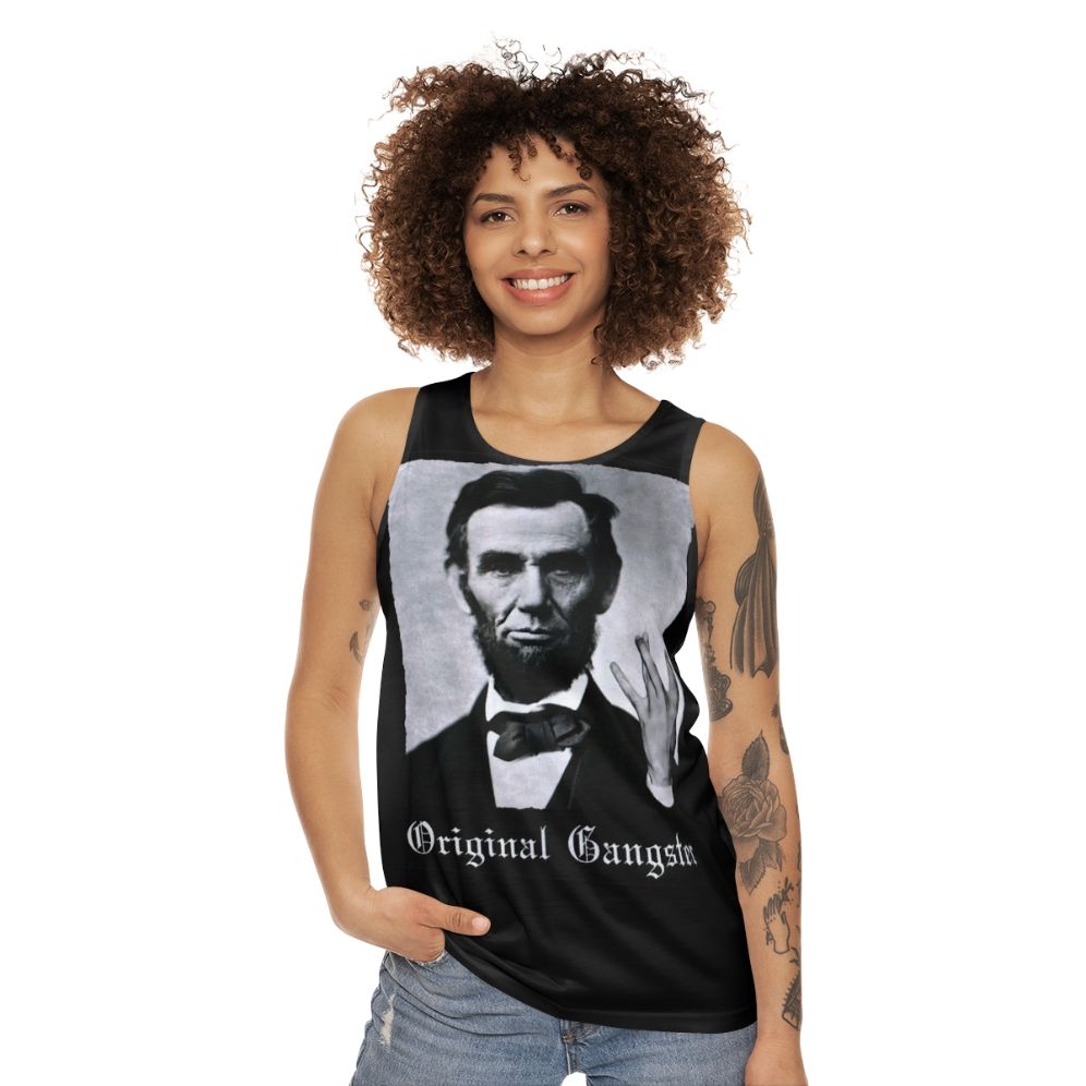 Abraham Lincoln Original Gangster Unisex Tank Top - women