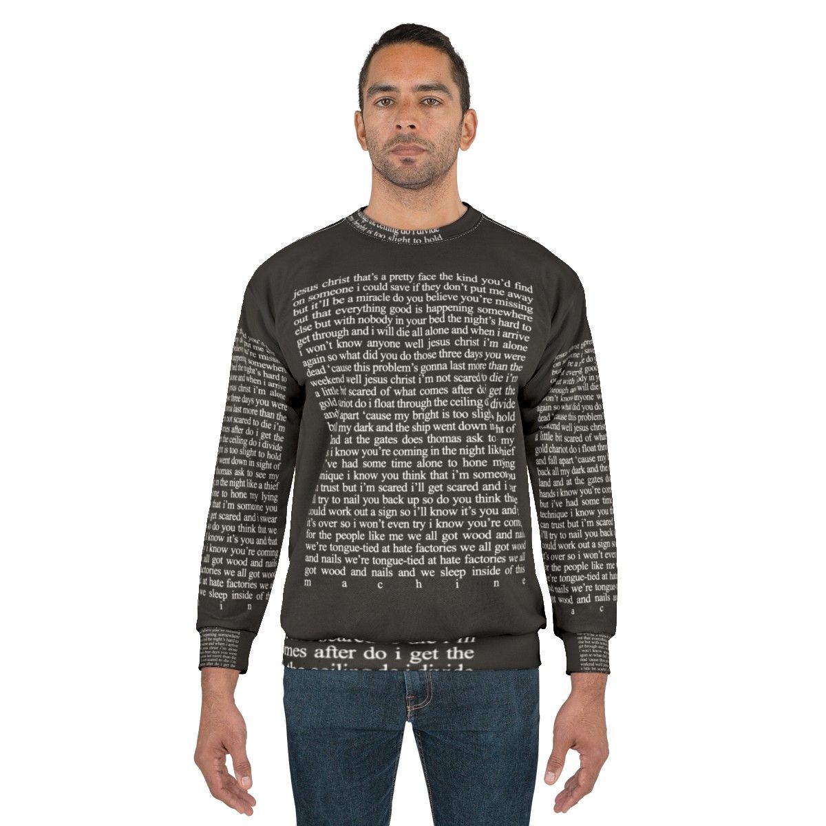 Jesus Christ Lyrics Christian Sweatshirt - men