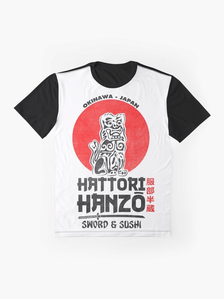 Hattori Hanzo Samurai Graphic T-Shirt - Flat lay