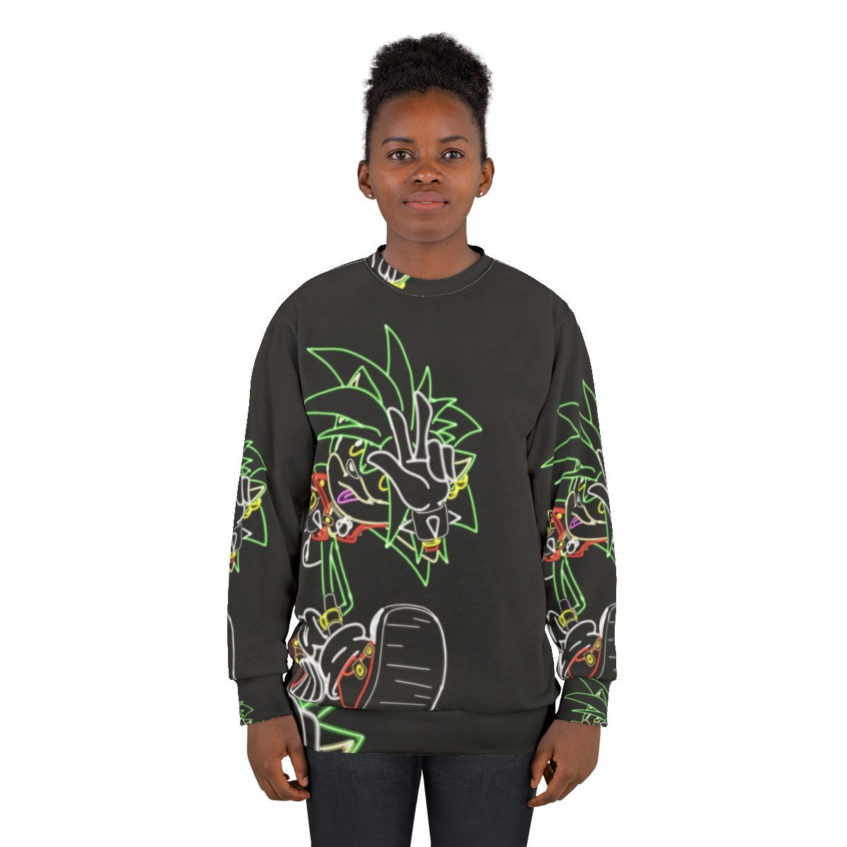 Neon Manic Sonic the Hedgehog Sweatshirt - women