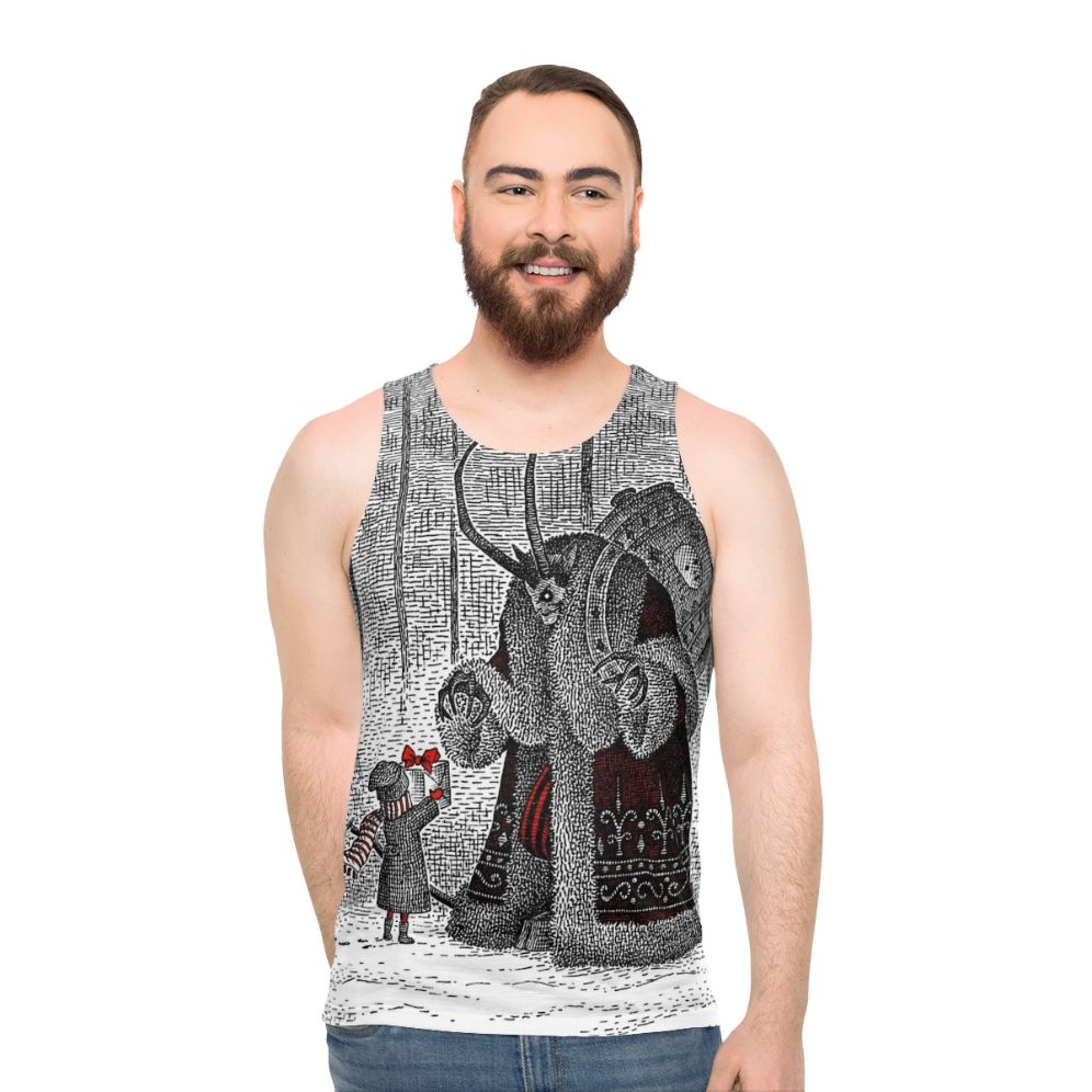 Krampus Christmas Unisex Tank Top - men