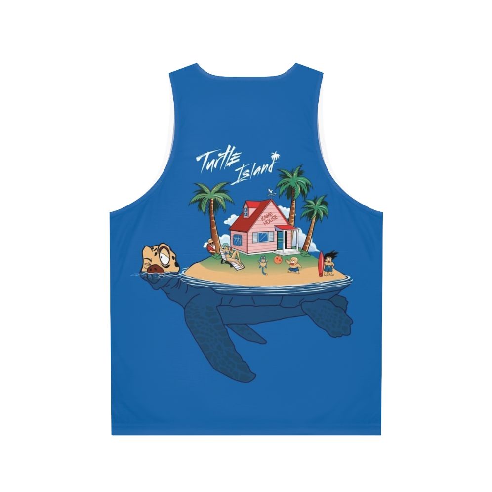 Unisex Turtle Island Tank Top - Back