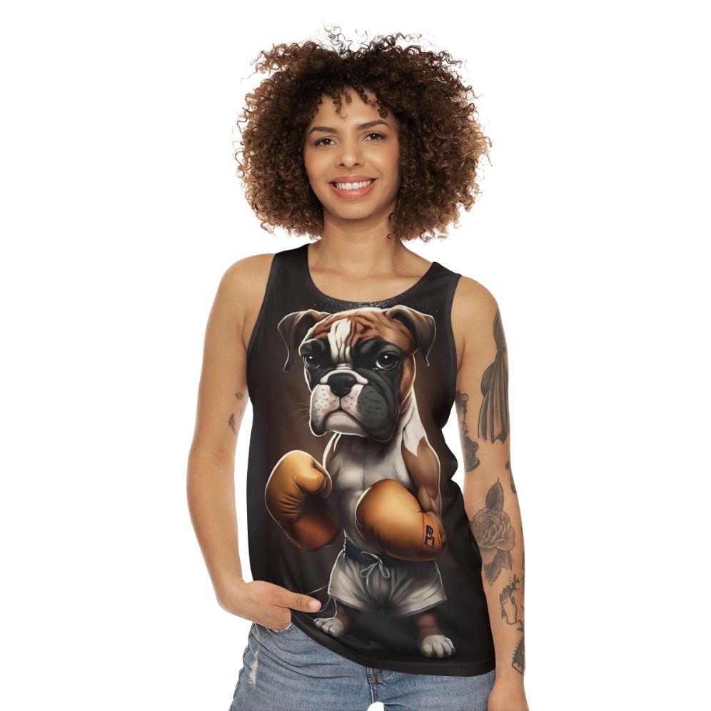 Boxer dog unisex tank top - women