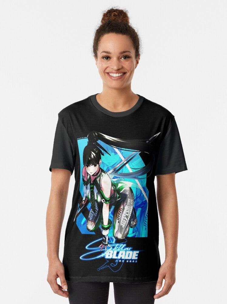 Stellar Blade video game fanart graphic t-shirt design - Women