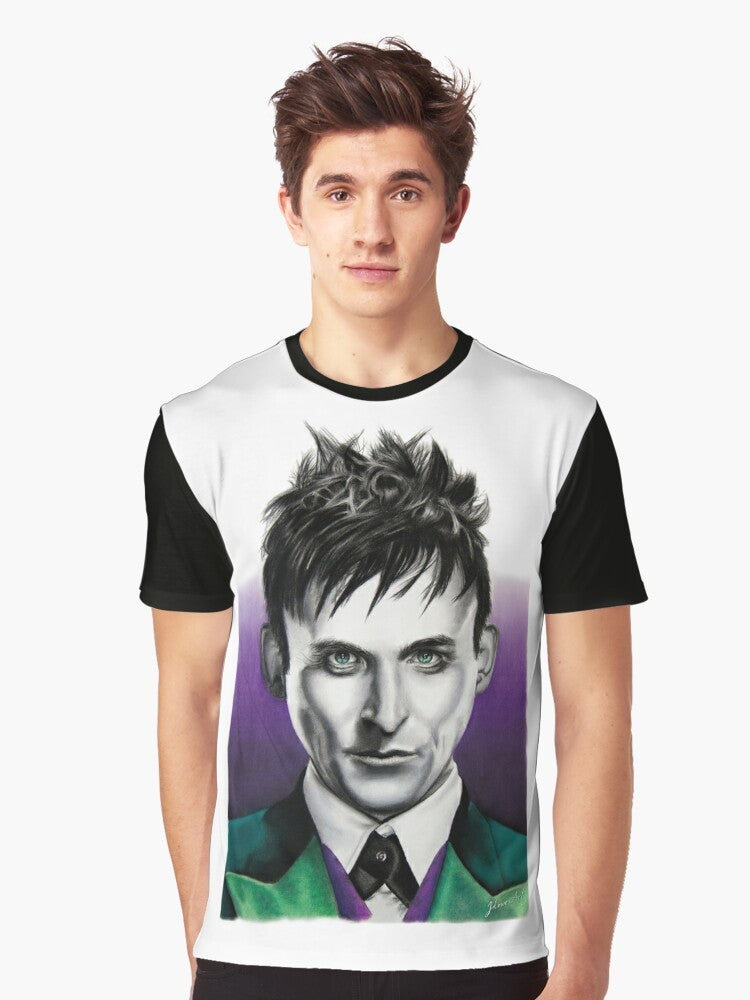 Penguin Oswald Cobblepot Graphic T-Shirt from Gotham Fan Art - Men