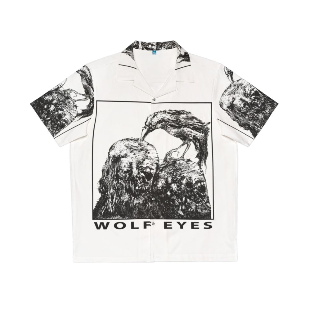 Haunting wolf eyes burned mind Hawaiian shirt