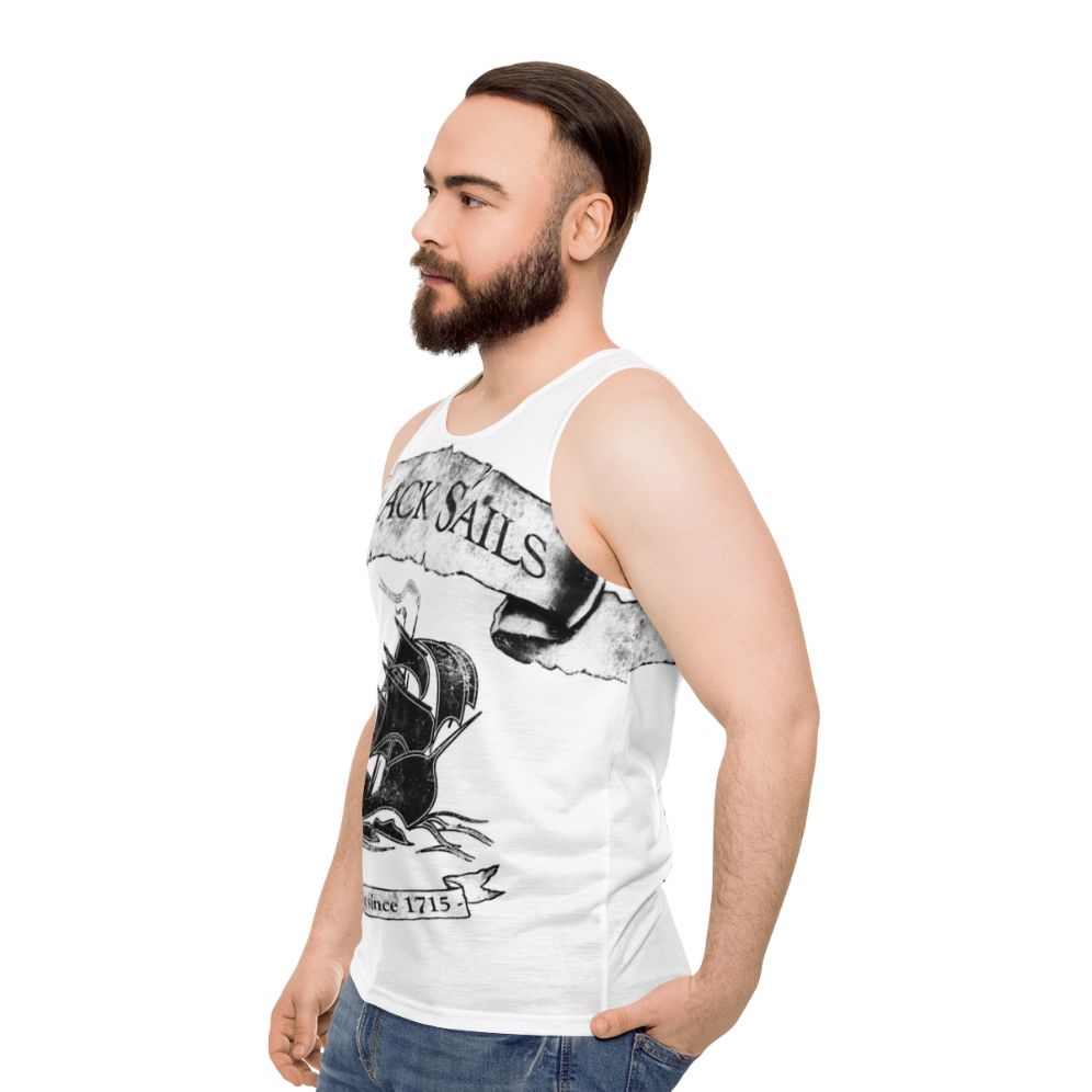 Black Sails Sailing Since 1715 Pirate Tank Top - men side