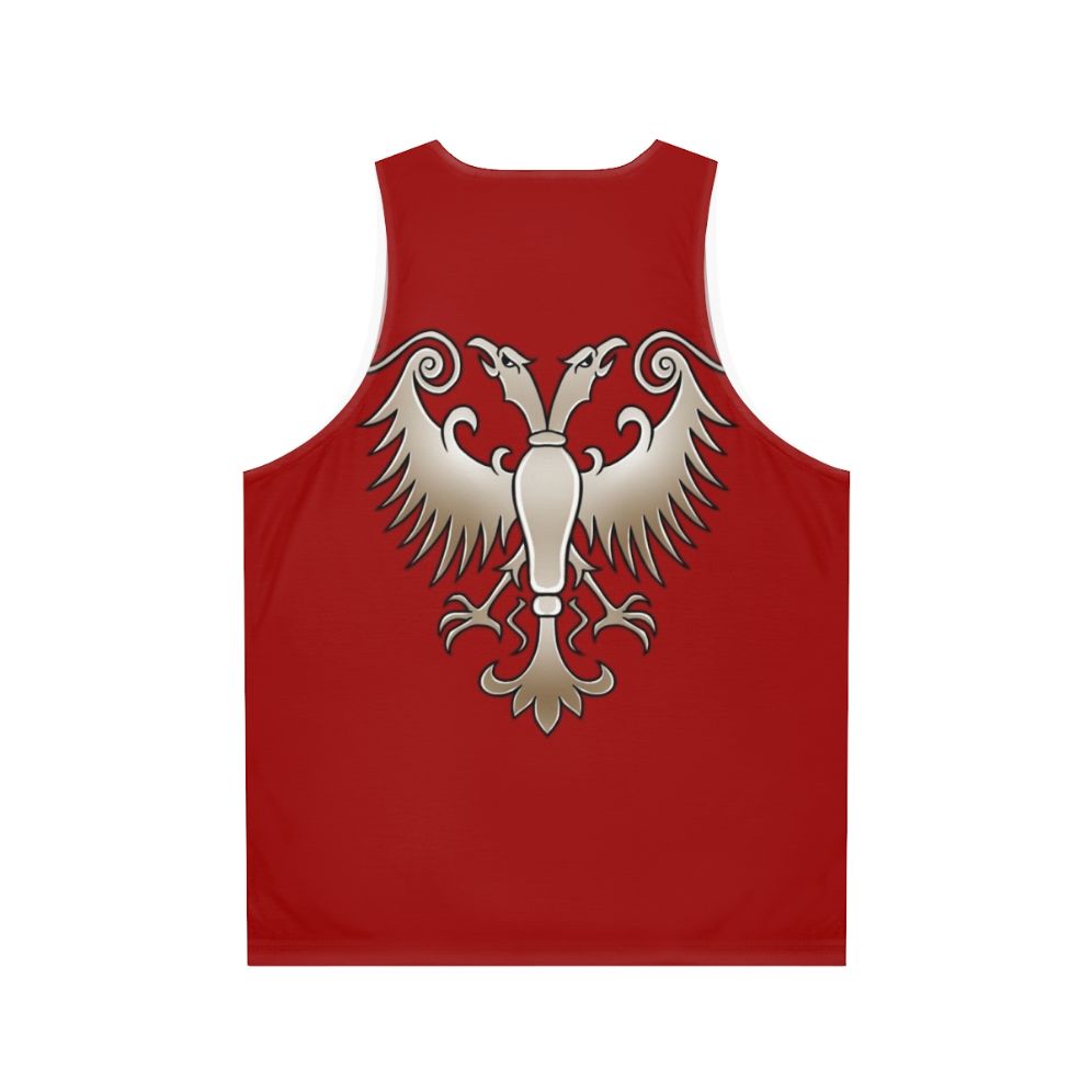 Nemanjic Dynasty Unisex Tank Top with White Eagle Symbol - Back