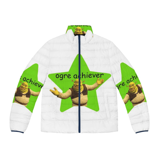 Shrek-inspired puffer jacket with playful design