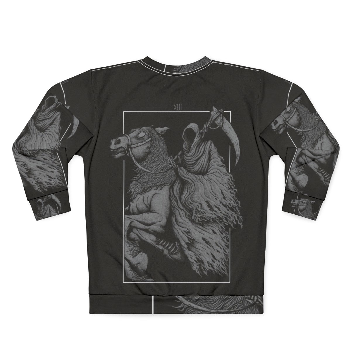 Gothic death reaper skull sweatshirt - Back