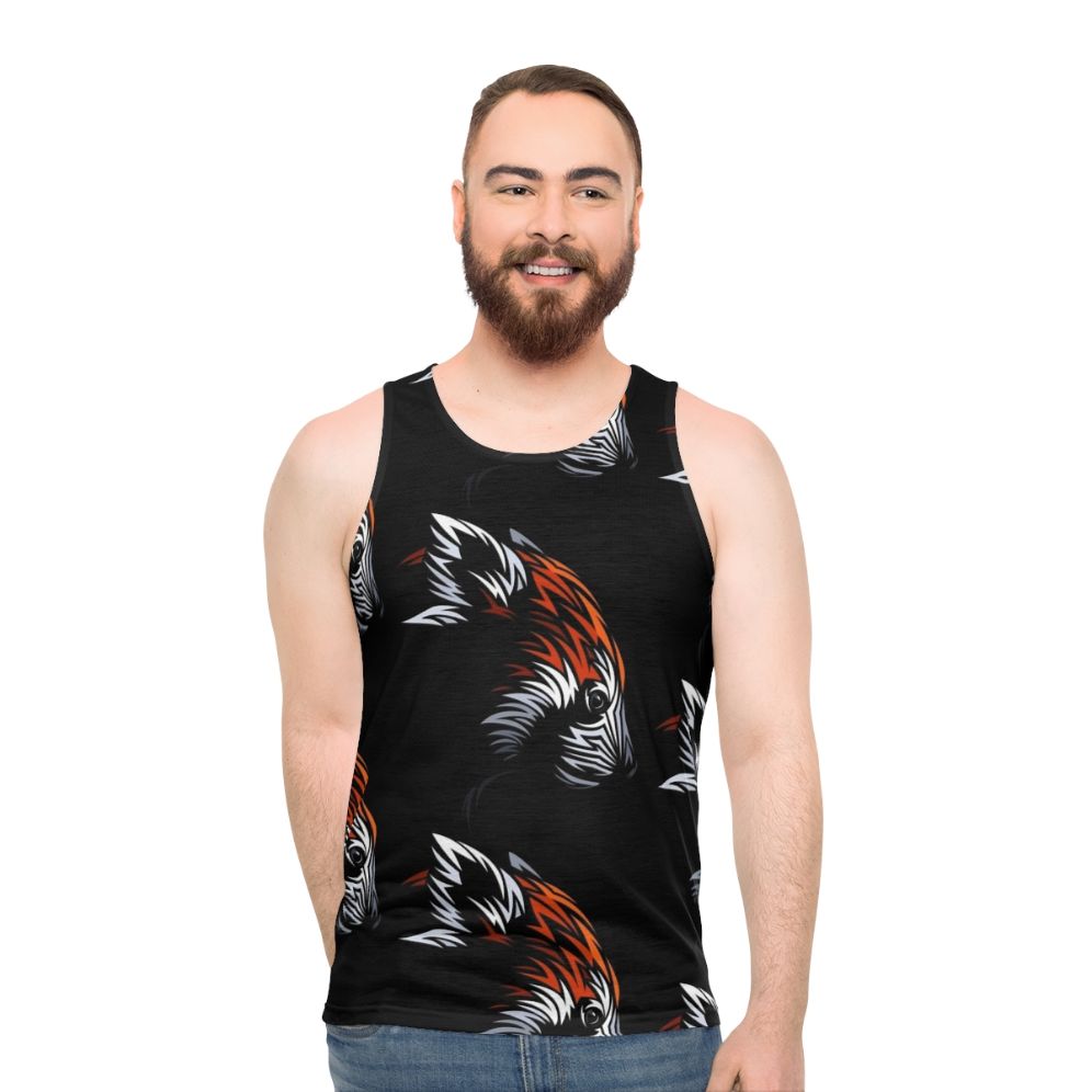 Tribal Red Panda Unisex Tank Top - men