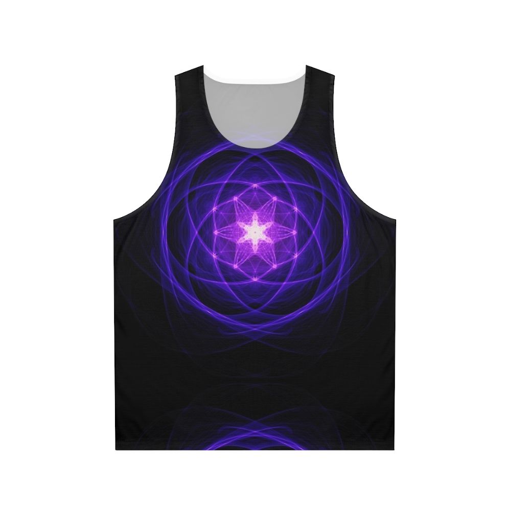 Unisex tank top with sacred geometry and energetic design