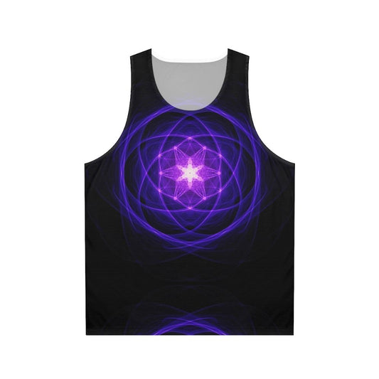 Unisex tank top with sacred geometry and energetic design