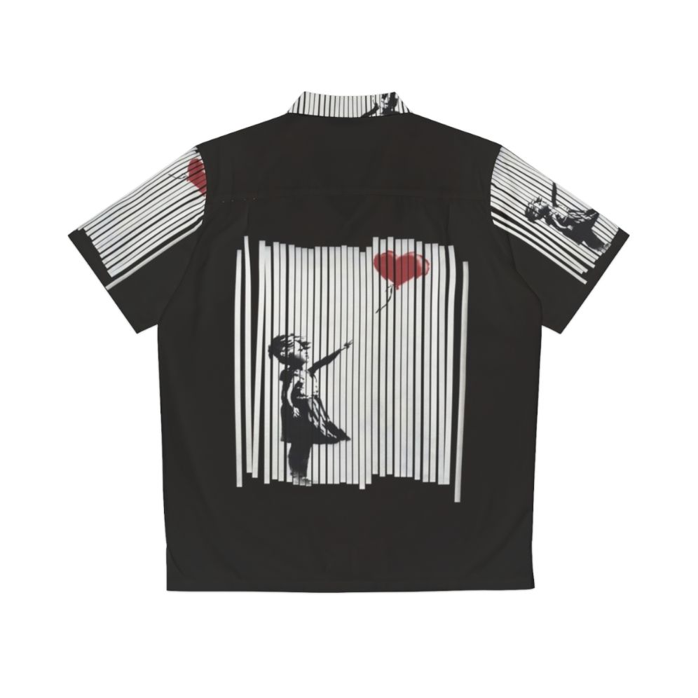 Banksy Shredded Balloon Girl Hawaiian Shirt - Back